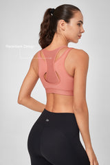 Reggiseno da corsa imbottito Enfold Zip Mesh Racerback | Reggiseno sportivo ad alto sostegno da donna