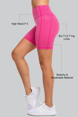 Shorts ajustados de cintura alta Shift para correr (8, 10, 15 y 20 cm) | Shorts deportivos de alta sujeción para mujer