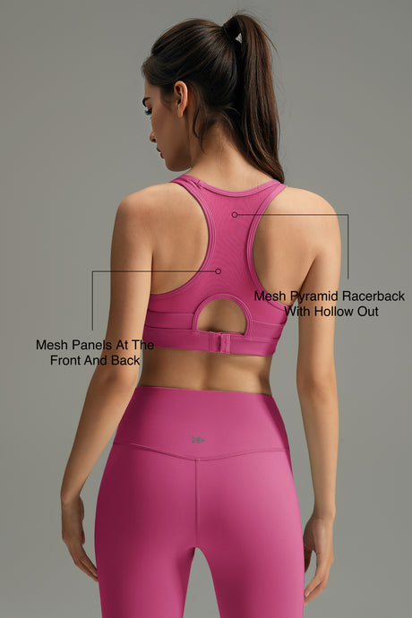 Reggiseno da corsa imbottito in rete con schienale incrociato Shift | Reggiseno sportivo ad alto sostegno da donna