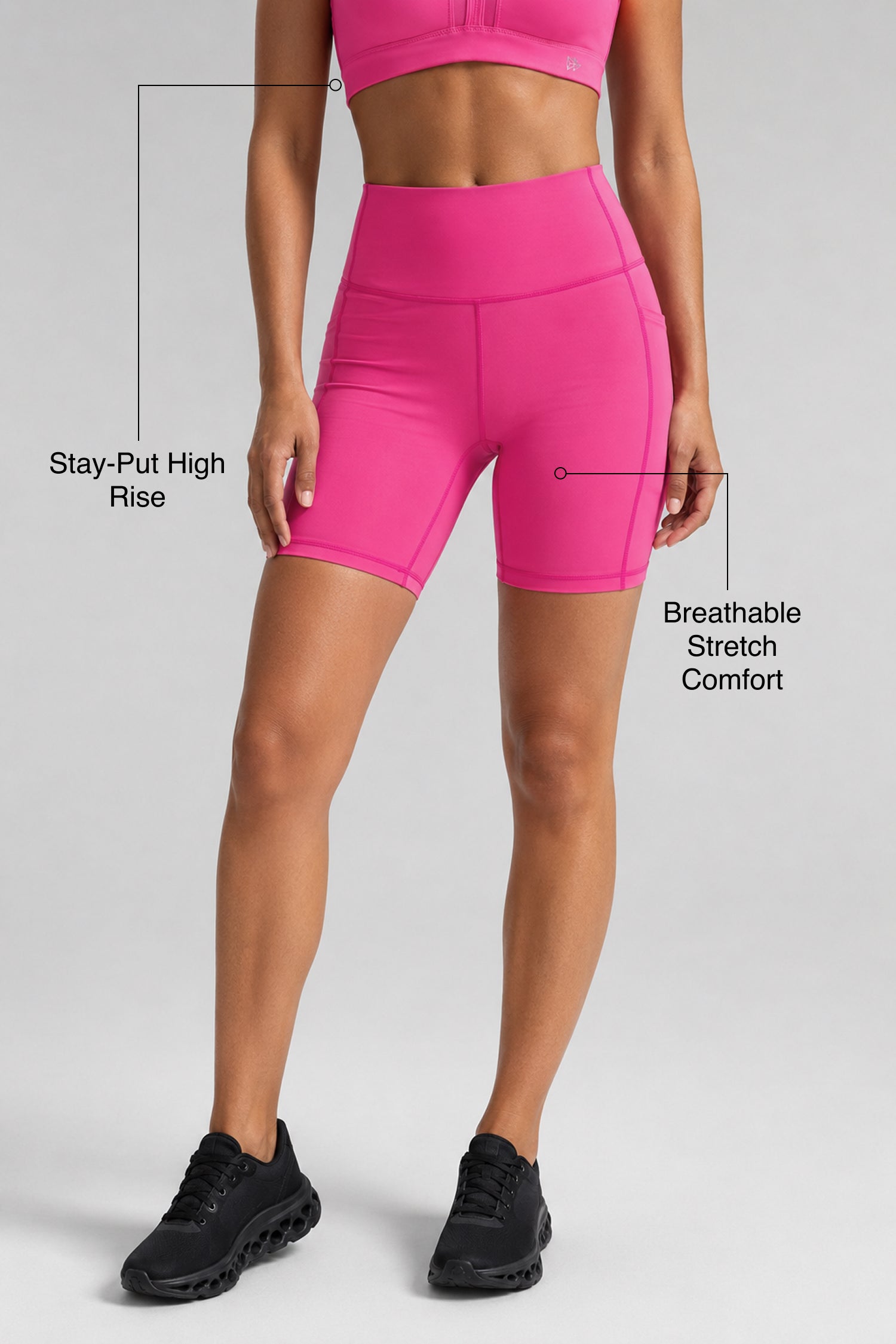 Pantaloncini da corsa aderenti a vita alta Shift 3" 4" 6" 8" | Pantaloncini sportivi ad alto supporto da donna