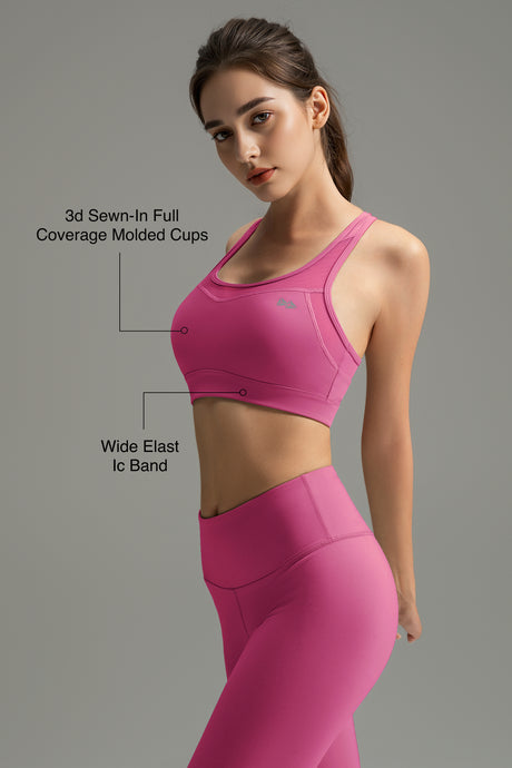 Reggiseno da corsa imbottito in rete con schienale incrociato Shift | Reggiseno sportivo ad alto sostegno da donna