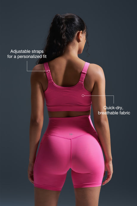 Reggiseno da corsa imbottito con spalline regolabili Power Zip | Reggiseno sportivo ad alto sostegno da donna