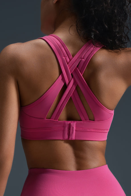 Reggiseno da corsa imbottito Power Cross Back | Reggiseno sportivo ad alto sostegno da donna