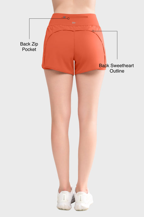 Shift Quick Dry Inner Mesh Workout Shorts mit Tasche 3,5'' | Damen Laufshorts