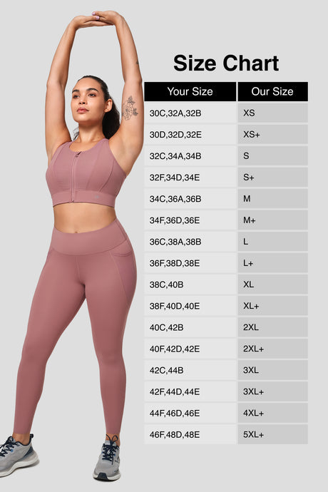 Echo™ Zipper Mesh Racerback Padded Running Bra | Women's High Support Sports Bra