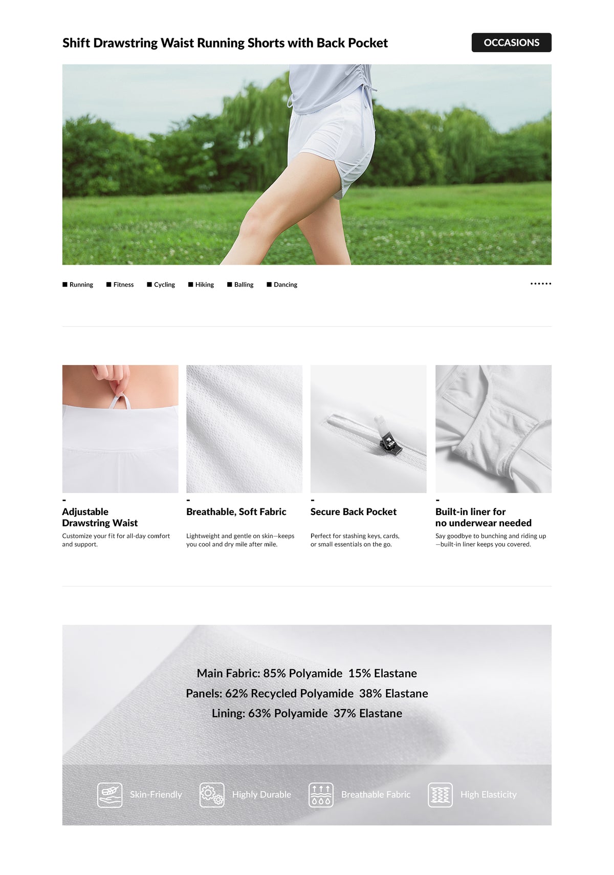 Shift™ Built-in Liner Running Shorts with Pocket  | Women's Running Shorts