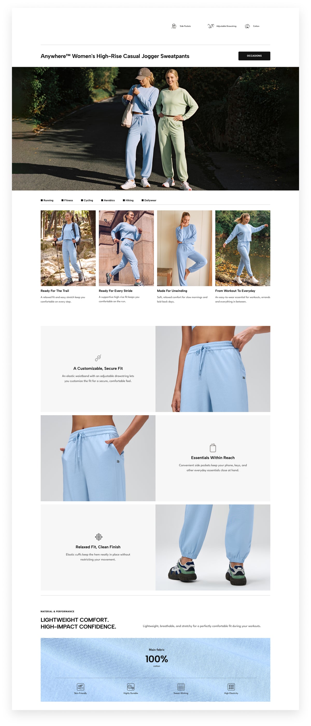 Anywhere™ Women's High-Rise Casual Jogger Sweatpants