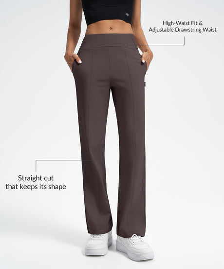 Anywhere Drawstring Water-Resistant Fleece-Lined Sporty Pants 29 inch | Women's Sports Pants