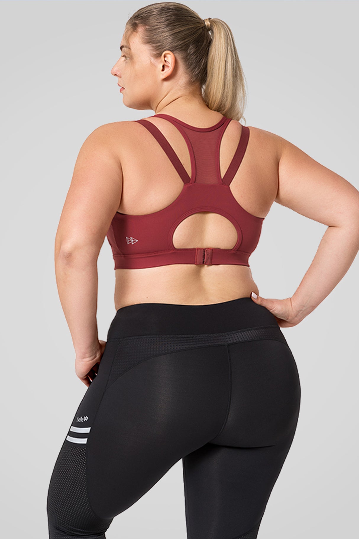 Löpar-bh med Power Zip och mesh framtill | Sport-bh med högt stöd för kvinnor