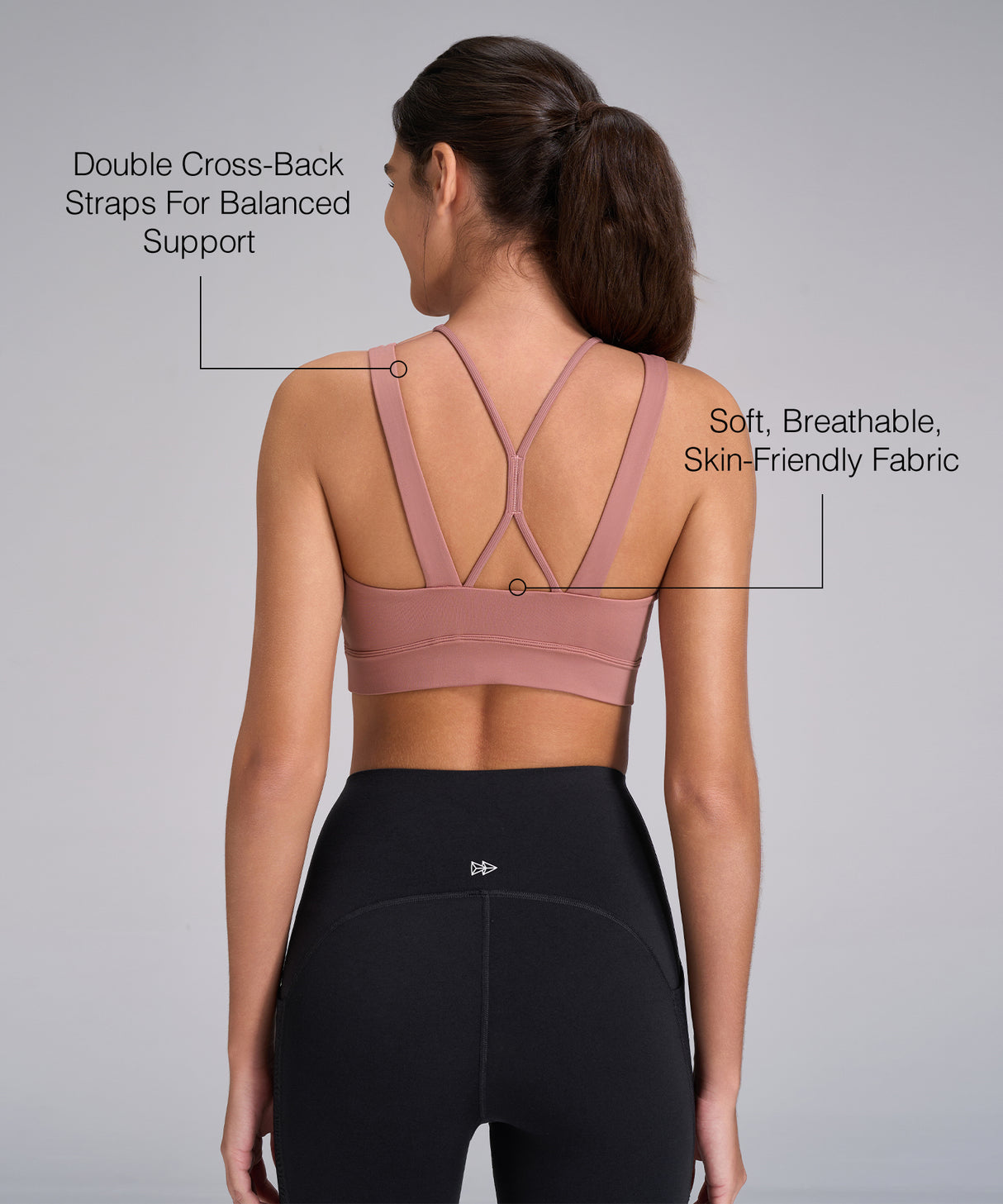 Anywhere Cross-back Soft Fixed Cups Yoga Bra | Women's Light Support Sports Bra Best For Yoga, HIIT