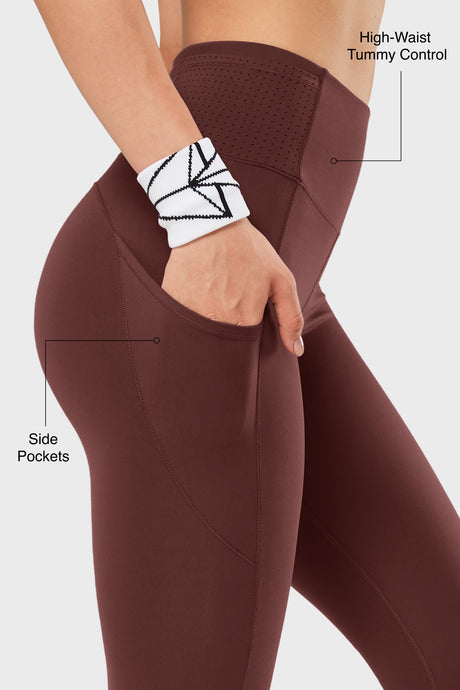 Figurformende Fitness-Leggings mit hoher Taille, 71 cm | Leggings mit hohem Halt für Damen