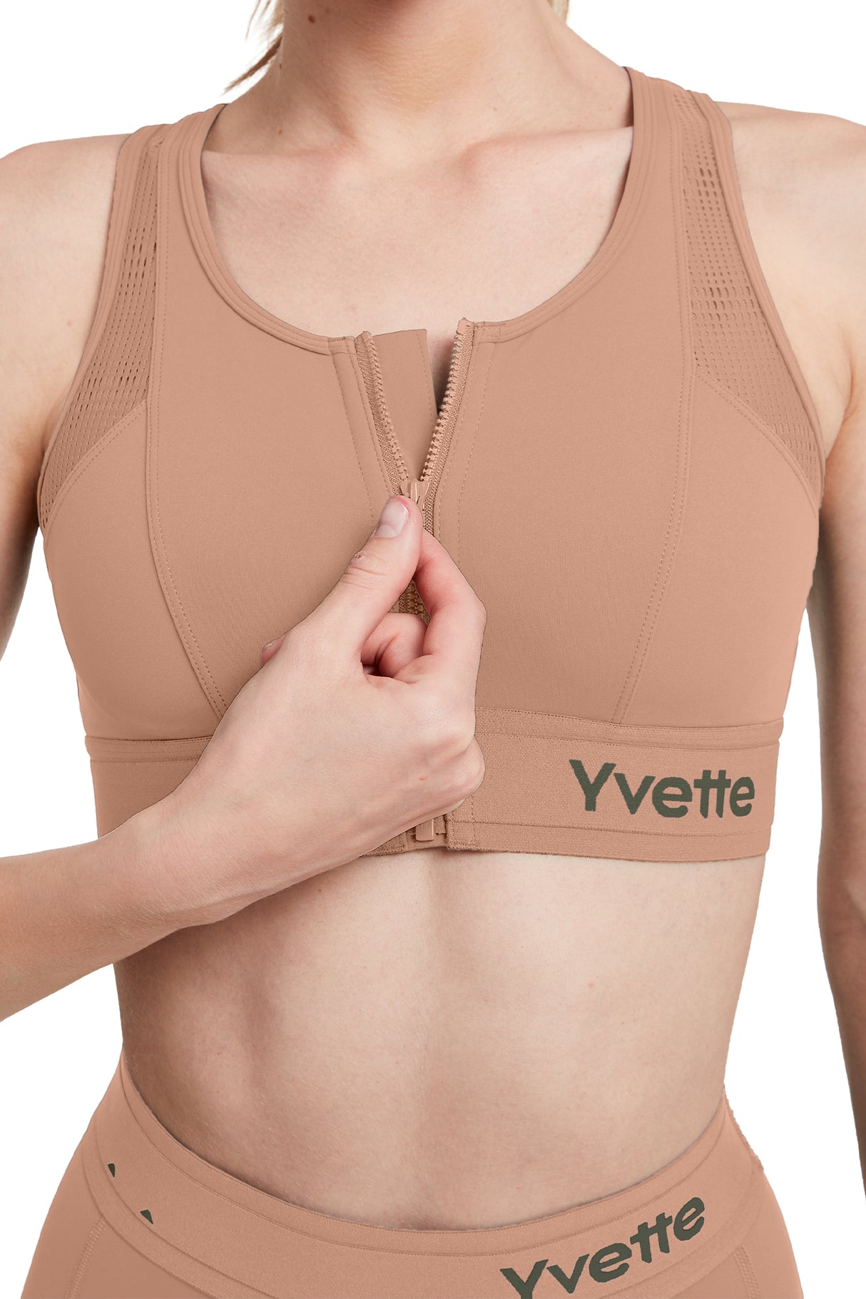 Echo™ Breathable Zip-Front Sustainable High-Support Bra | High-Impact Support Best For Running, HIIT & Training