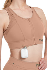 Echo™ Breathable Zip-Front Sustainable High-Support Bra | High-Impact Support Best For Running, HIIT & Training