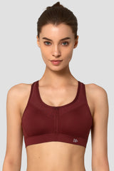 Reggiseno da corsa imbottito con spalline regolabili Power Racerback | Reggiseno sportivo ad alto sostegno da donna (taglie forti)