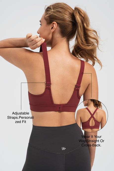 Power™ Adjustable Two Style Running Bra | Women's High Support Sports Bra