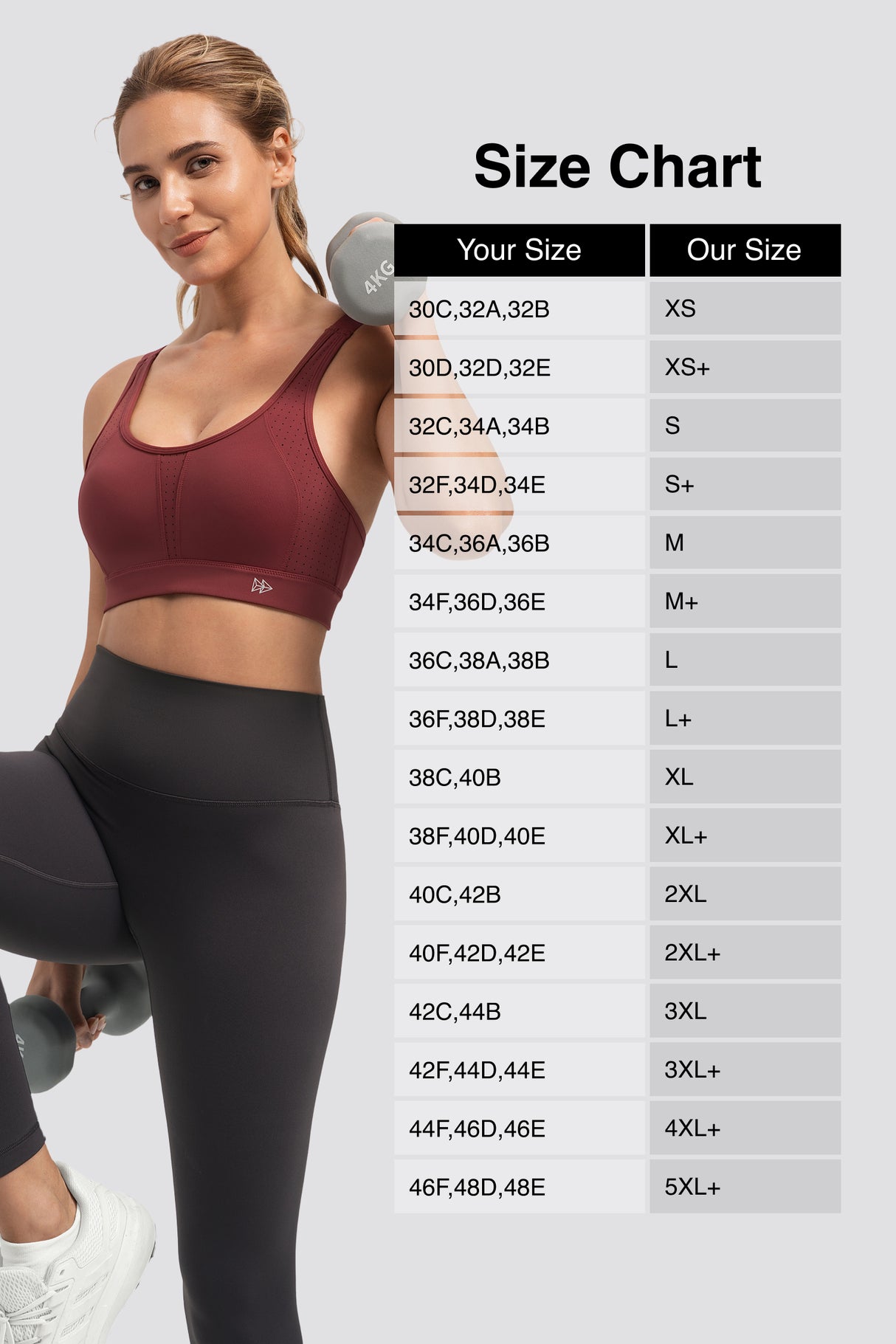 Power™ Adjustable Two Style Running Bra | Women's High Support Sports Bra