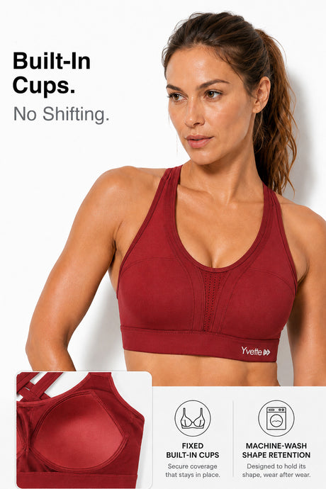 Power Cross Back gepolsterter Lauf-BH | Sport-BH mit starkem Halt für Damen
