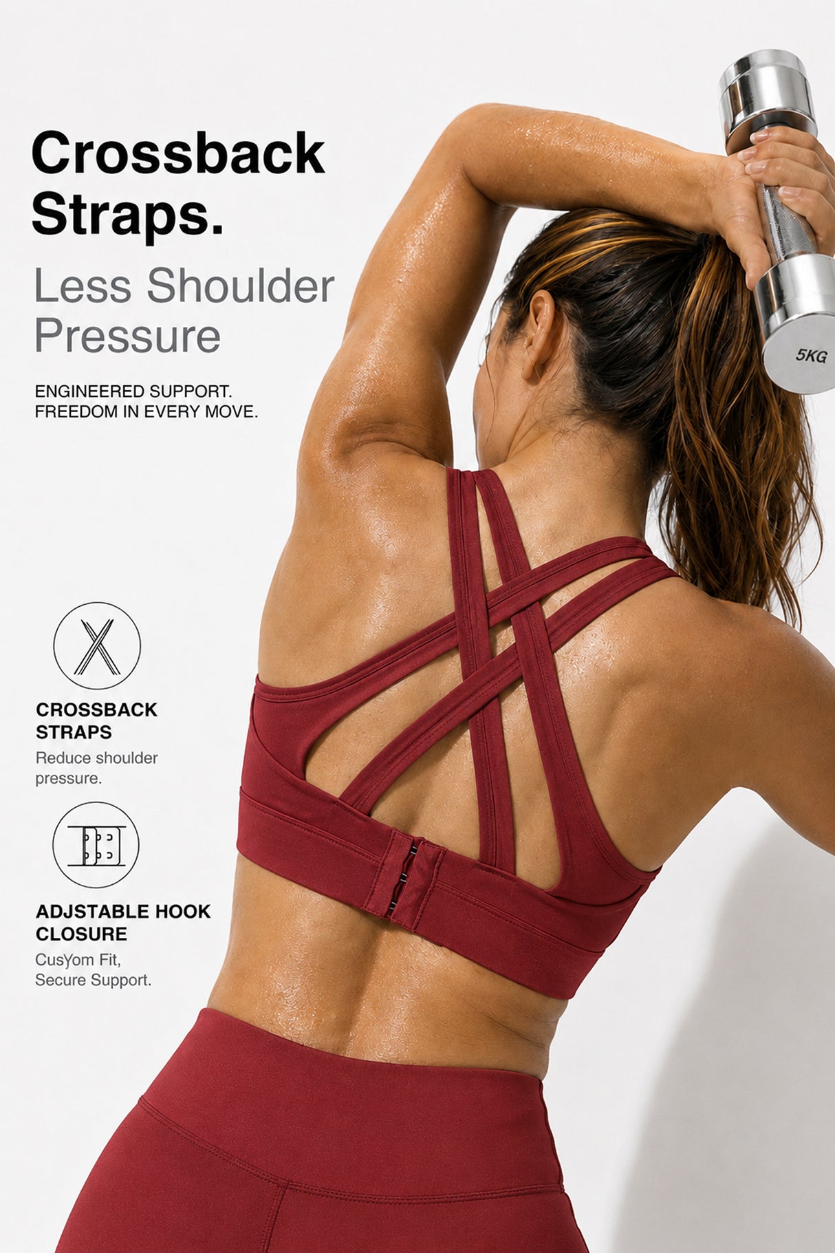Power™ Cross-Back Breathable High Impact Running Bra | Women's High Support Sports Bra