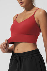 Echo™ V-Neck Ribbed Padded Yoga Bra | Women's Light Support Sports Bra