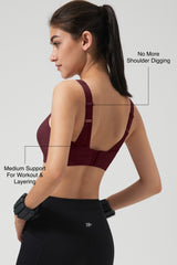 Shift Adjustable Strap Sports  Bra With Breathable Mesh, Sweat-Wicking, Sustainable | Medium-Impact Support Best For Running, HIIT, Yoga & Training