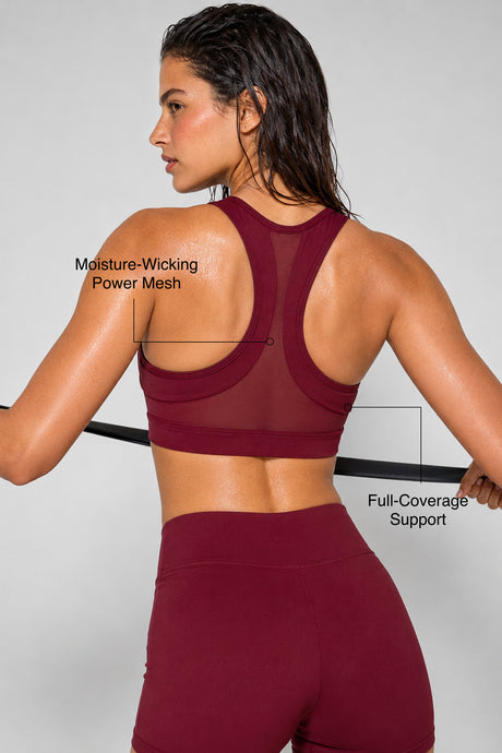 Enfold™ Zip Front Breathable Racerback High Impact Running Bra | Women's High Support Sports Bra