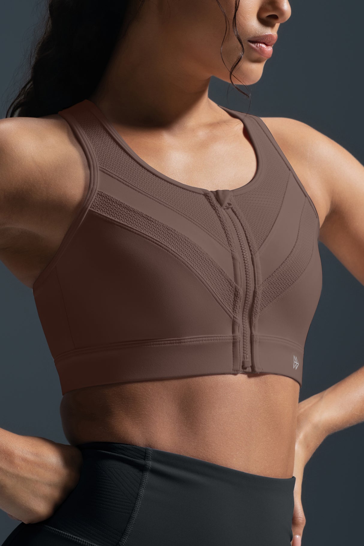 Enfold™ Zip-Front Breathable Racerback High-Support Bra for Larger Busts | Women's High Support Sports Bra