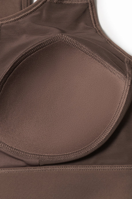 Enfold Zip Mesh Vadderad Löpar-BH | Sport-BH med Högt Stöd för Damer
