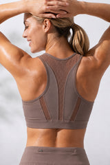 Enfold Zip Mesh gepolsterter Lauf-BH | Damen-Sport-BH mit starkem Halt