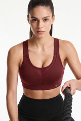 Shift™ Adjustable Straps Breathable Mesh With Sewn-In Pads High Support Sports Bra | High-Impact Support Best For Running, HIIT, Yoga & Training