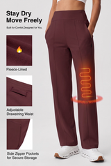 Shift™ Fleece-Lined Thermal Stretch Pants with Pockets  | Women's Sports Pants