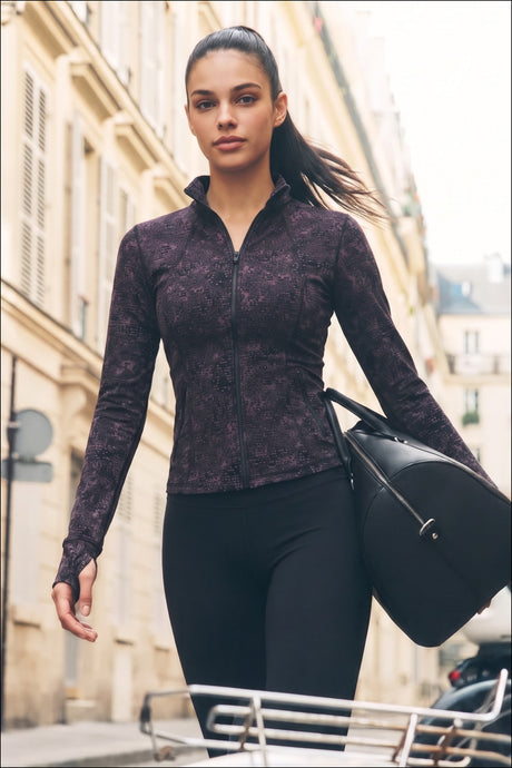 Anywhere™ Slim-Fit Printed Track Jacket with Zip Pockets | Women's Sports Jacket - image 7