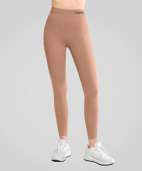 Leggings da corsa foderati con tasche con logo Power a vita alta, 24'' | Leggings da donna con supporto elevato