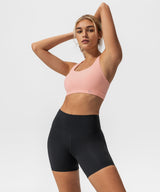 Gepolsterter Yoga-BH mit U-Ausschnitt und überkreuztem Rücken | Leicht stützender Sport-BH für Damen