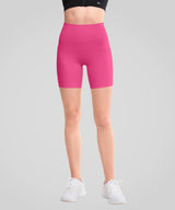 Shift stretchiga mjuka shorts med dubbla sömmar 20 cm | Löparshorts med högt stöd för kvinnor