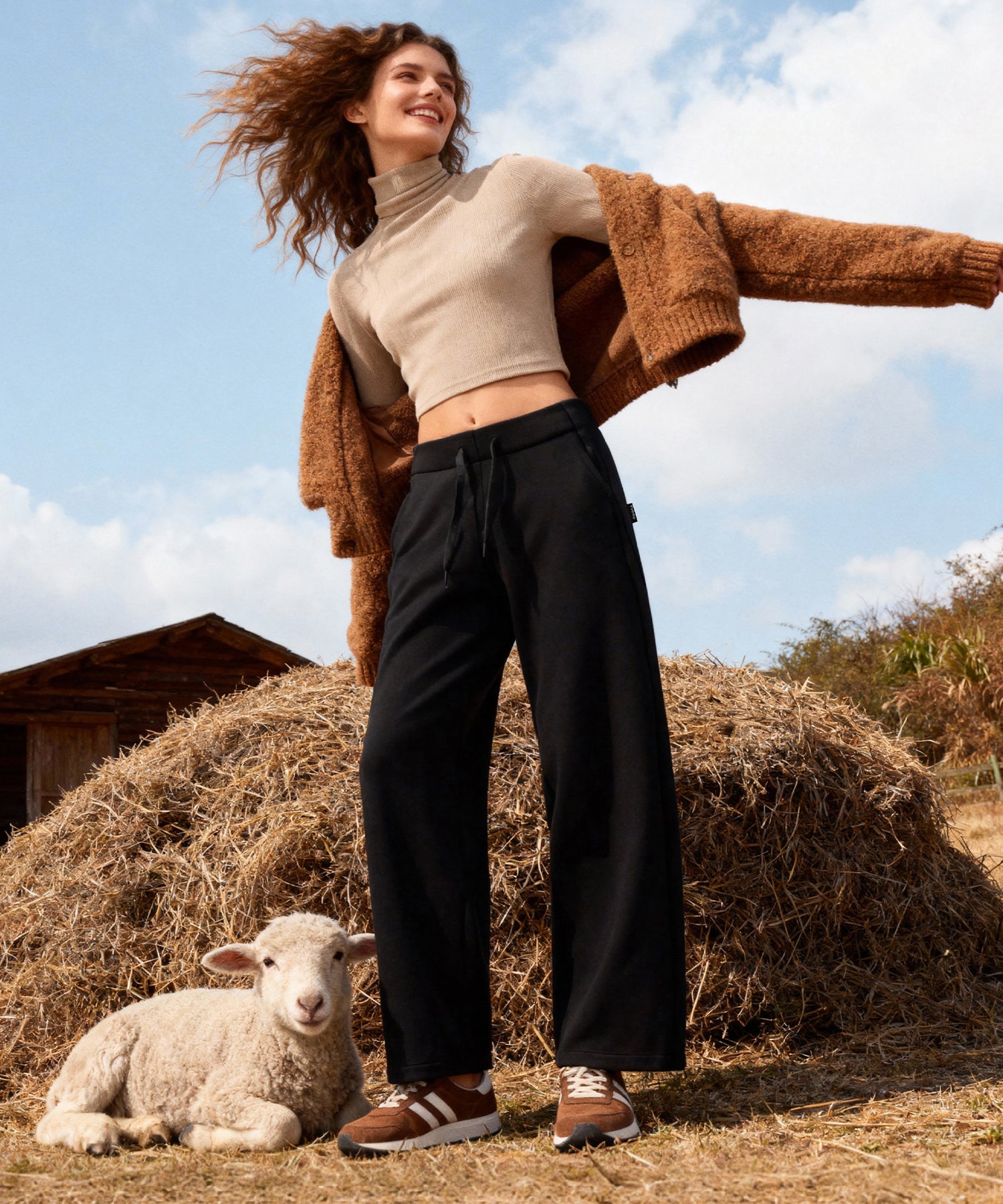 Anywhere Cozy Fleecegefütterte, verstellbare Hose, 74 cm | Damen-Sporthose