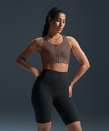 Enfold Zip Mesh Padded Running Bra | Women's High Support Sports Bra