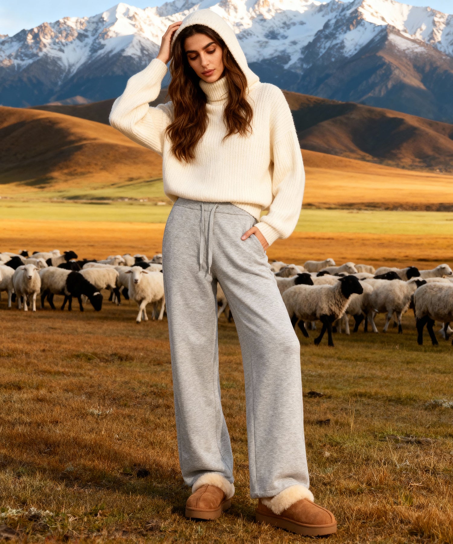 Anywhere Cozy Fleecegefütterte, verstellbare Hose, 74 cm | Damen-Sporthose