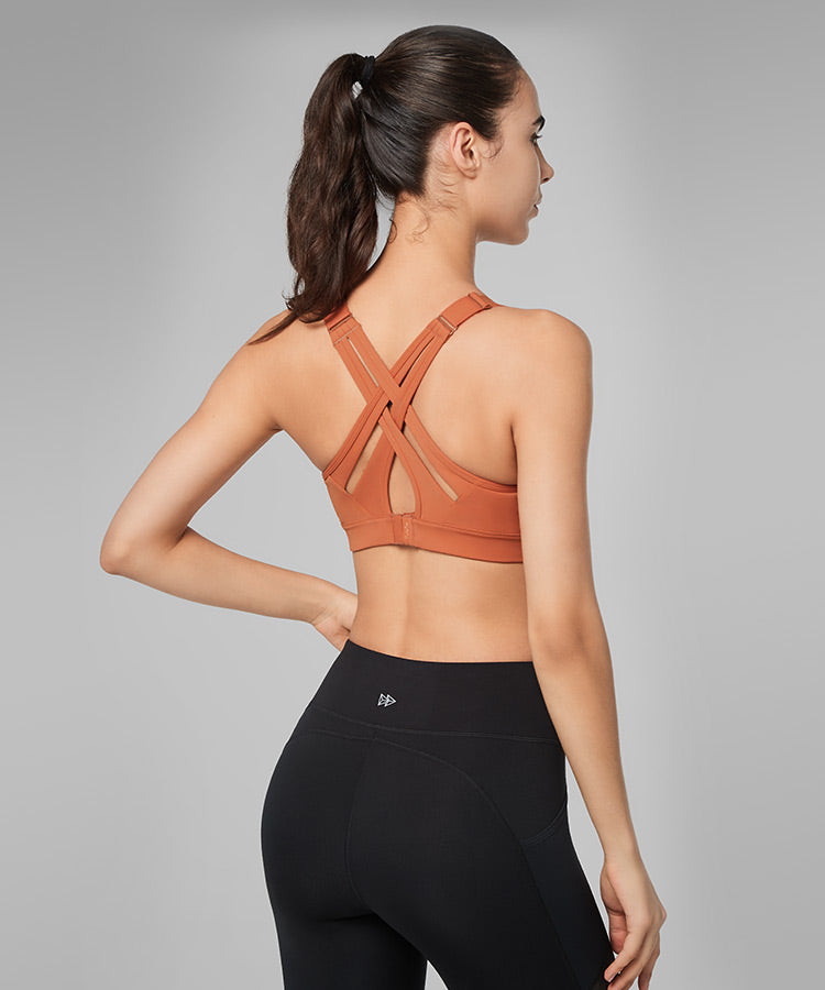 Power Adjustable Criss Cross Padded Running Bra | Women's