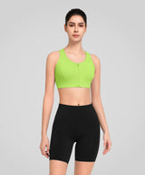 Power Zip Front Breathable Mesh Running Bra | Women's High Support Sports Bra