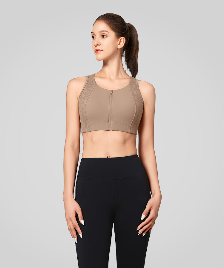 Lauf-BH mit Power Mesh-Panel und Frontverschluss | Sport-BH mit starkem Halt für Damen