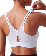 Anywhere V-Ausschnitt Diamond Mesh Yoga-BH | Leicht stützender Sport-BH für Damen