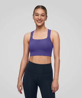 Sujetador de yoga Sculpt Sleek con costuras contorneadas bajo el busto | Sujetador deportivo de sujeción ligera para mujer