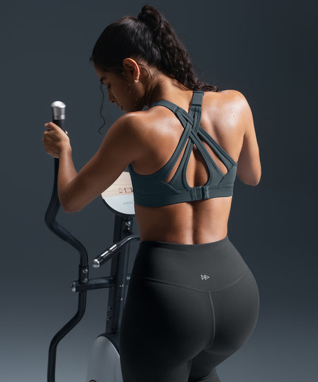 Power Adjustable Criss Cross Padded Running Bra | Women's High Support Sports Bra