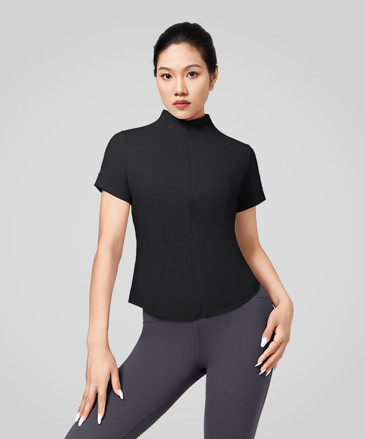 Sculpt Stand Collar Cool-Touch T-Shirt | Damen Sport T-Shirt