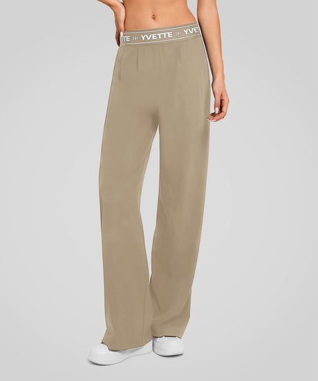 Shift Urban Letter Print Wide Leg-byxor 27'' | Damsportbyxor