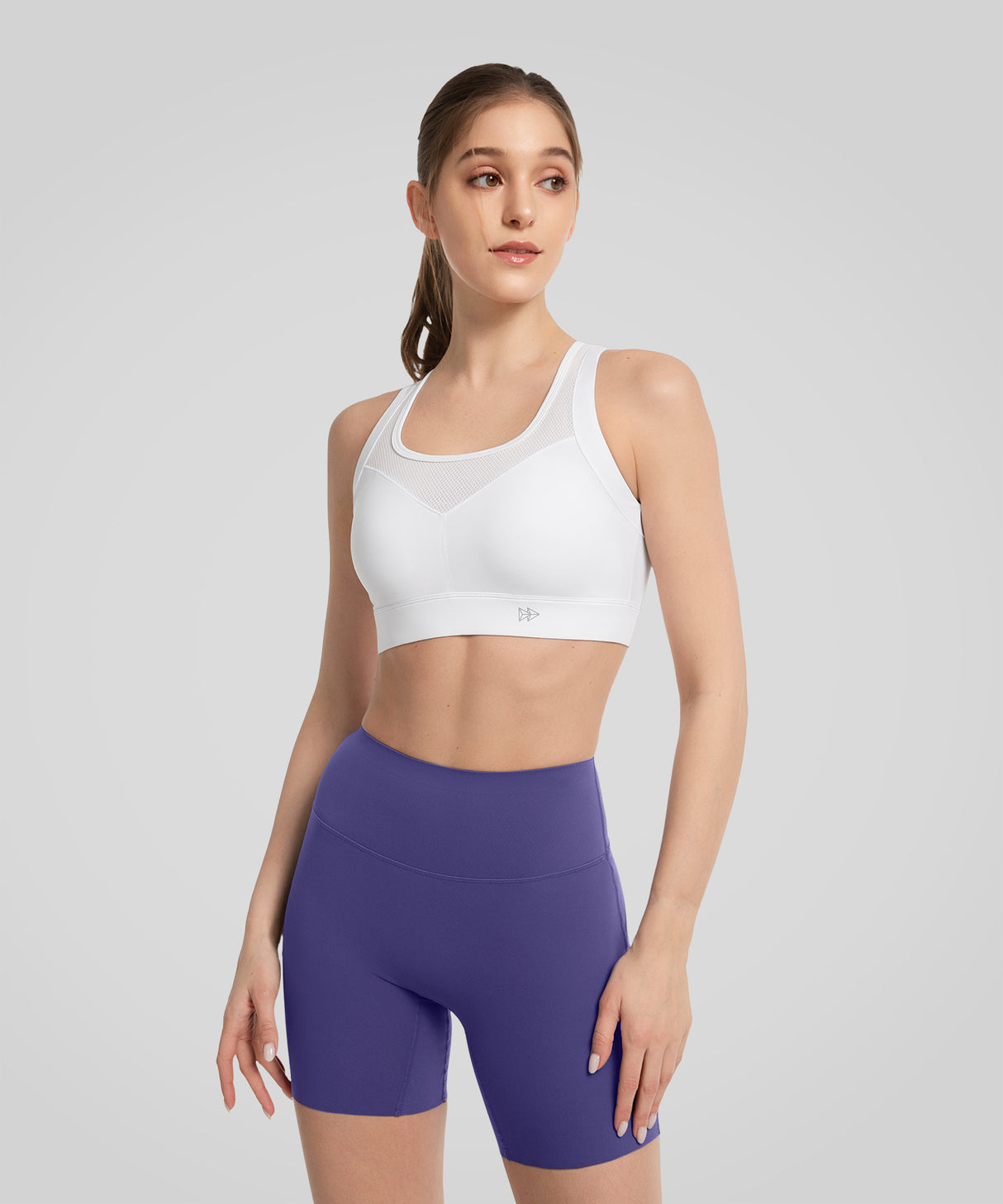 Power Front Mesh Arched Cutout Sports Bra | Women's High Support Sports Bra