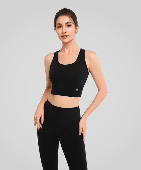 Anywhere Ribbed Contrast Hollow Out Yoga Bra| Women's Light Support Sports Bra