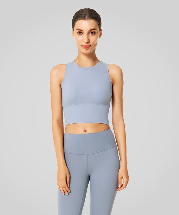 Sujetador deportivo con relleno y cuello alto Anywhere | Sujetador deportivo de sujeción ligera para mujer