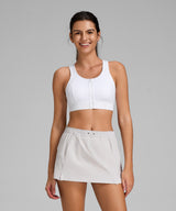 Power Cutout Racerback Zip Front Running Bra | Women's High Support Sports Bra