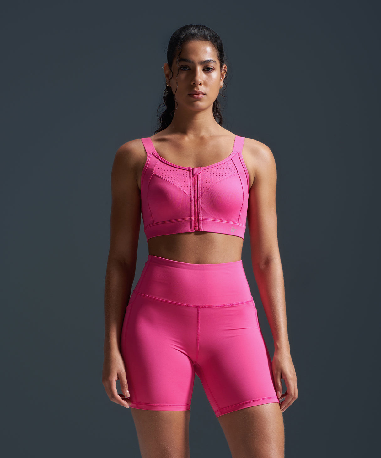 Power Zip Verstellbare Träger Gepolsterter Lauf-BH | Damen Sport-BH mit starkem Halt